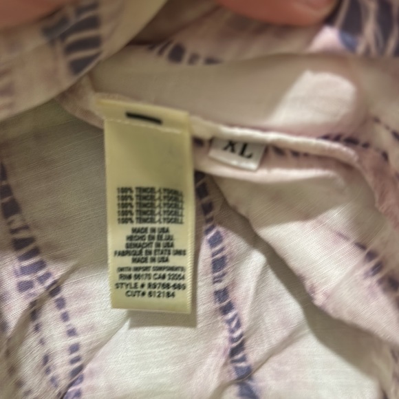 EUC CLOTH & STONE by Anthropologie XL Mock Neck Short Sleeve Tie Dye RARE Top - Picture 6 of 7
